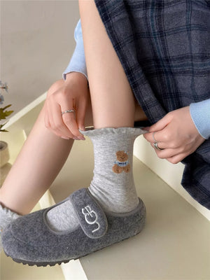cotton Imported Size & socks in White with fitted silhouette