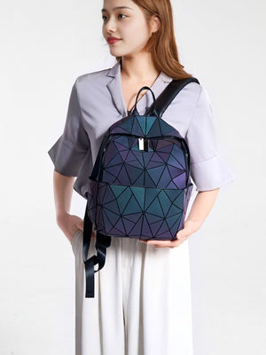 PVC Imported Size & backpack in dark purple with structured silhouette