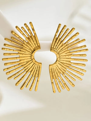 18K Gold-Plated,Stainless Steel Care instructions: Avoid wearing during exercise earrings in gold with jewelry silhouette
