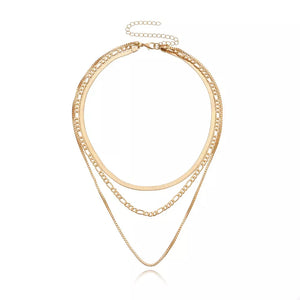 gold with necklace with layered