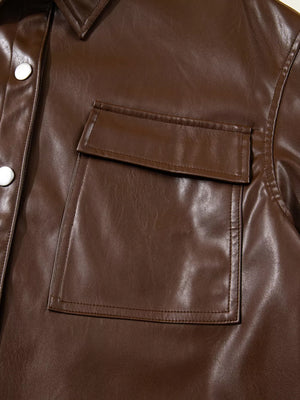 leather jacket in Dark Brown