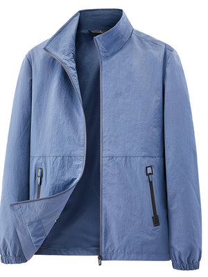 95%polyester, 5%spandex Care instructions: Machine wash cold windbreaker in Denim Blue with regular silhouette