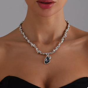 black necklace