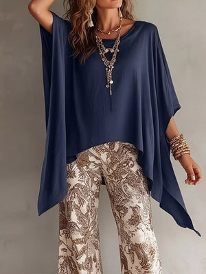 100% polyester Care instructions: Machine wash cold blouse in Red with oversized silhouette