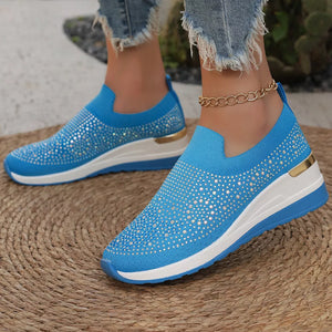 sneakers in Orange with rhinestone-embellished and rhinestone embellishment