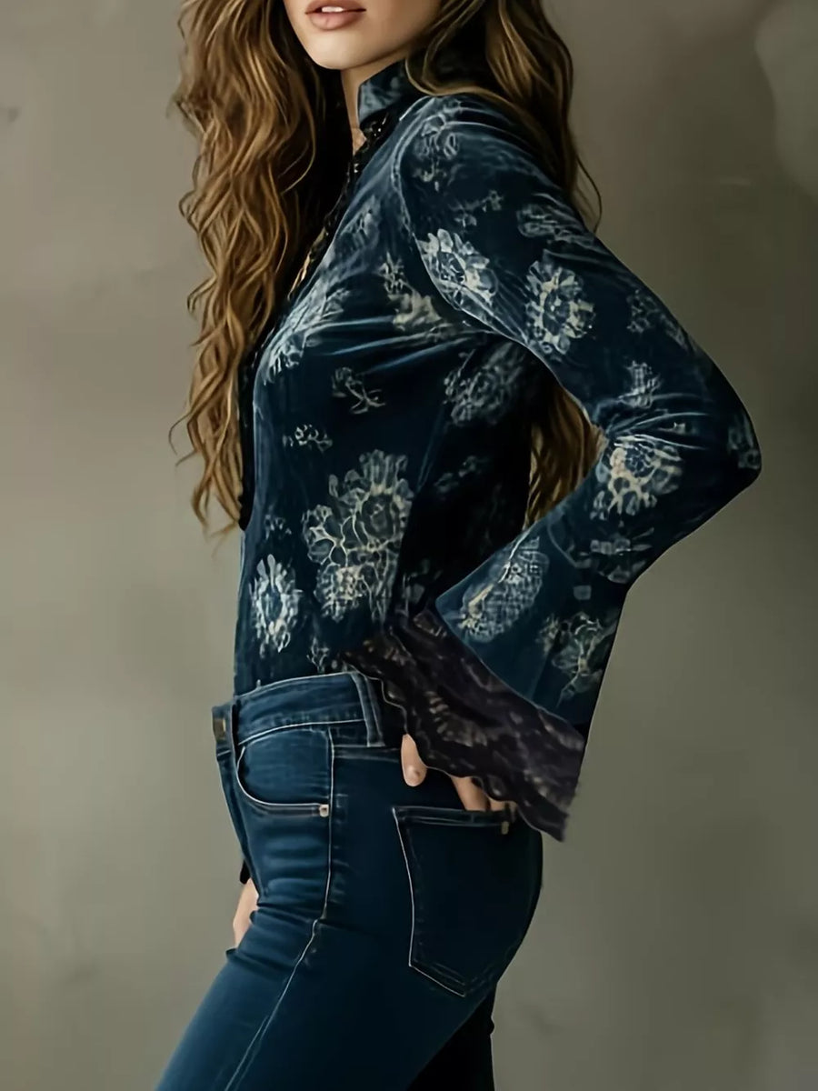100% polyester Care instructions: Machine wash cold blouse in Mixed Color with fitted silhouette