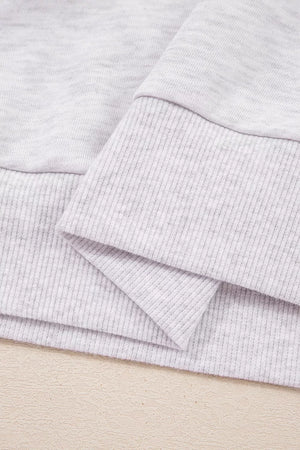 sweatshirt and sweatpants set in light gray