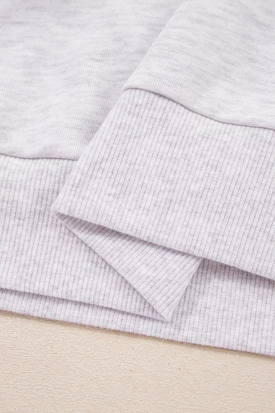 sweatshirt and sweatpants set in light gray