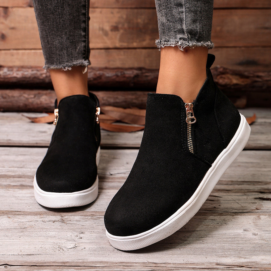 Polyester,Rubber Imported Size & sneakers in cream with flat silhouette