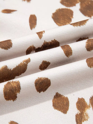 sweatshirt featuring leopard in brown with 100% polyester Care instructions: Machine wash cold texture