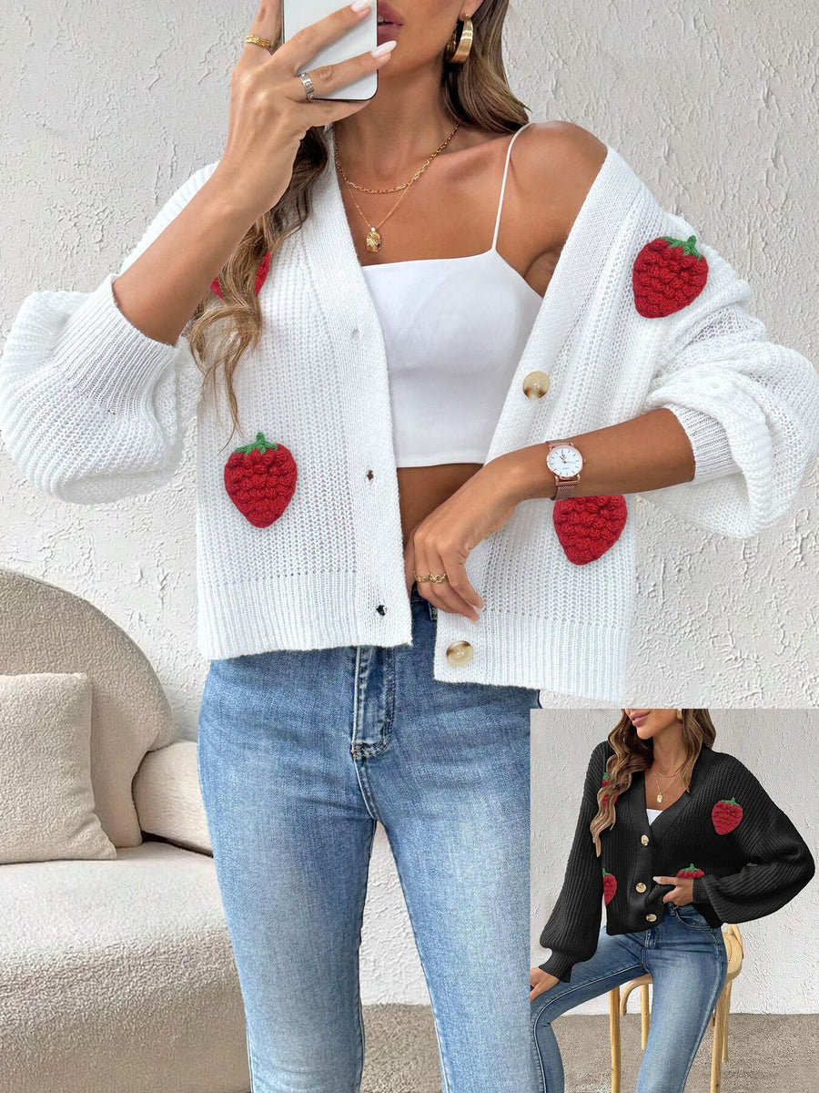 100% polyester Care instructions: Machine wash cold cardigan in White with relaxed silhouette