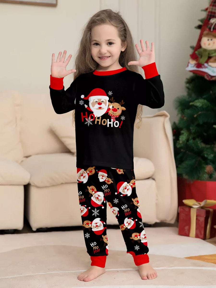Dad pajama set with pullover, elastic and graphic print