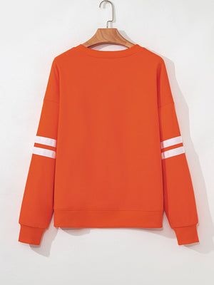 Crew-Neck Oversized Long-Sleeve Top in Dark Green with dropped shoulder