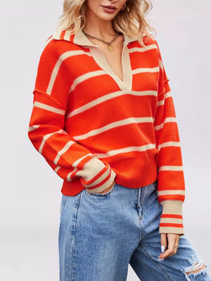 100% polyester Care instructions: Machine wash cold pullover sweater in Dark Navy with relaxed silhouette