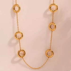 gold with necklace with gold-plated