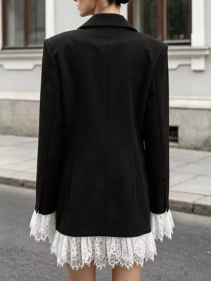 romantic blazer in ivory with notch lapel