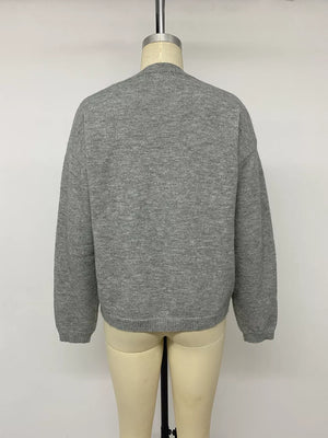 light gray pullover sweater
