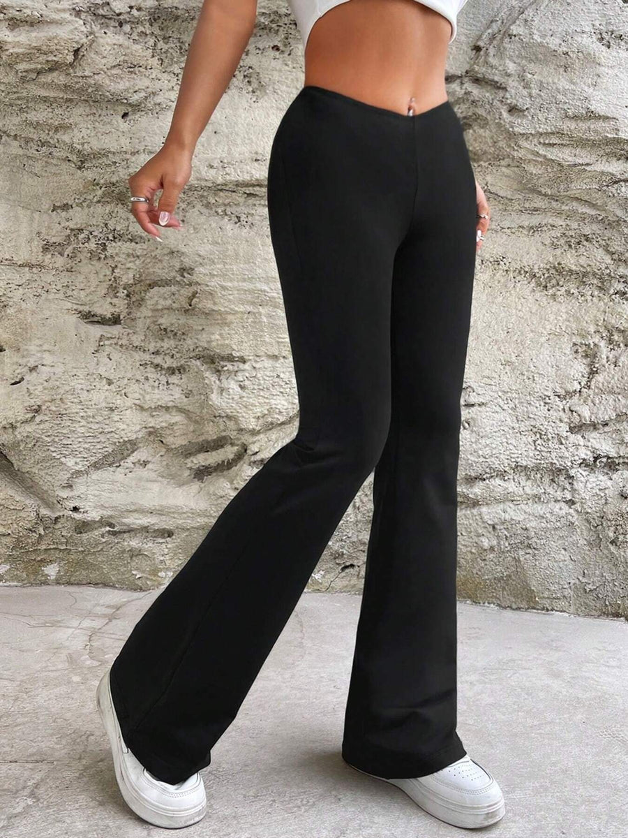 Black flare pants
