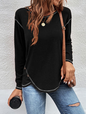 modern t-shirt in Gray with round neck