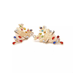Elk earrings with drop and post-back