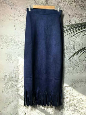 Dark Blue midi skirt