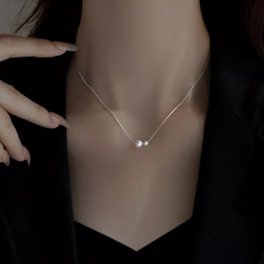 925 sterling silver Care instructions: Avoid wearing during exercise, as sweat w necklace in white with straight silhouette
