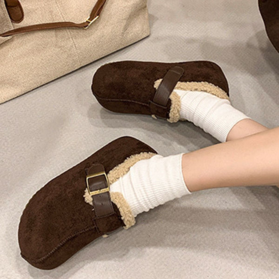Suede,Fluff,Rubber Imported Size & slip-ons in Khaki with slip-on silhouette