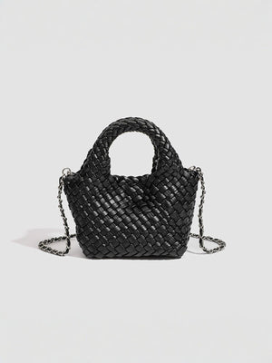 PU Leather Imported Size & crossbody bag in yellow with structured silhouette