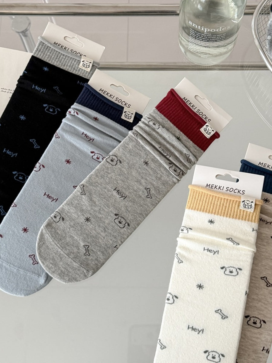 socks featuring cartoon-print in Blue with cotton Imported Size & texture