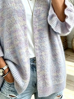100% polyester Care instructions: Machine wash cold cardigan in cream with relaxed silhouette