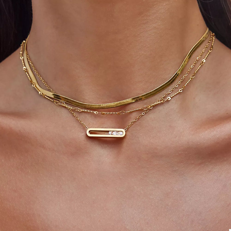necklace in gold featuring layered and n/a fit