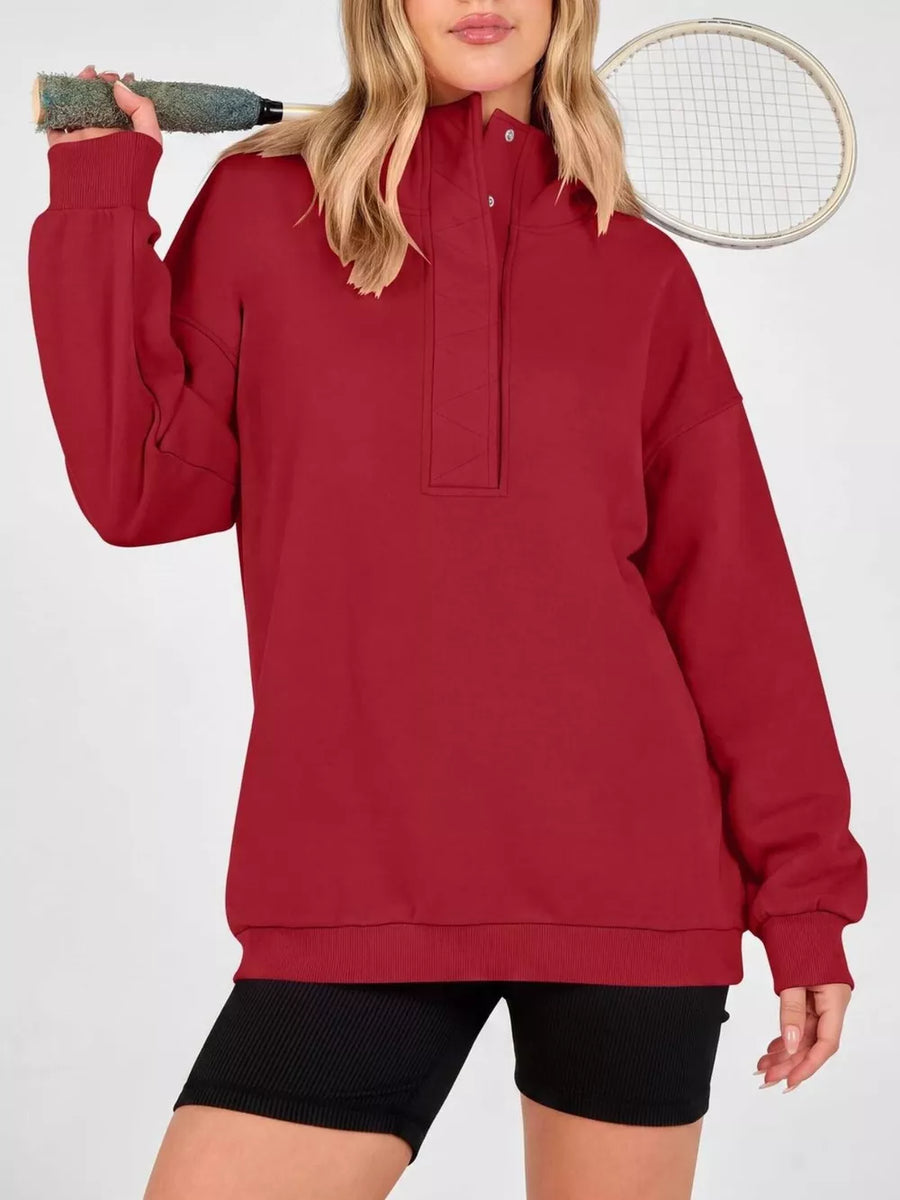 Red pullover hoodie