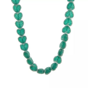 necklace in Gold with color-block and layered design