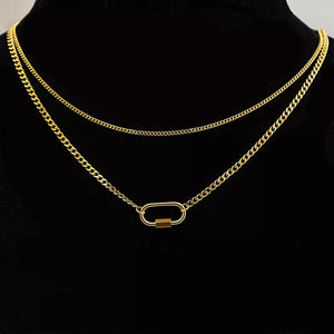 minimalist necklace in gold with not applicable