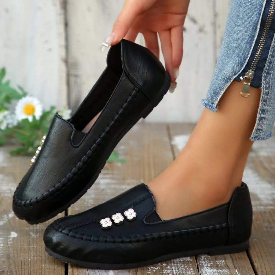 Black slip-ons