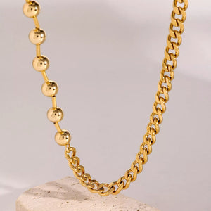 18K Gold-Plated,Stainless Steel Care instructions: Avoid wearing during exercise necklace in gold with linear silhouette