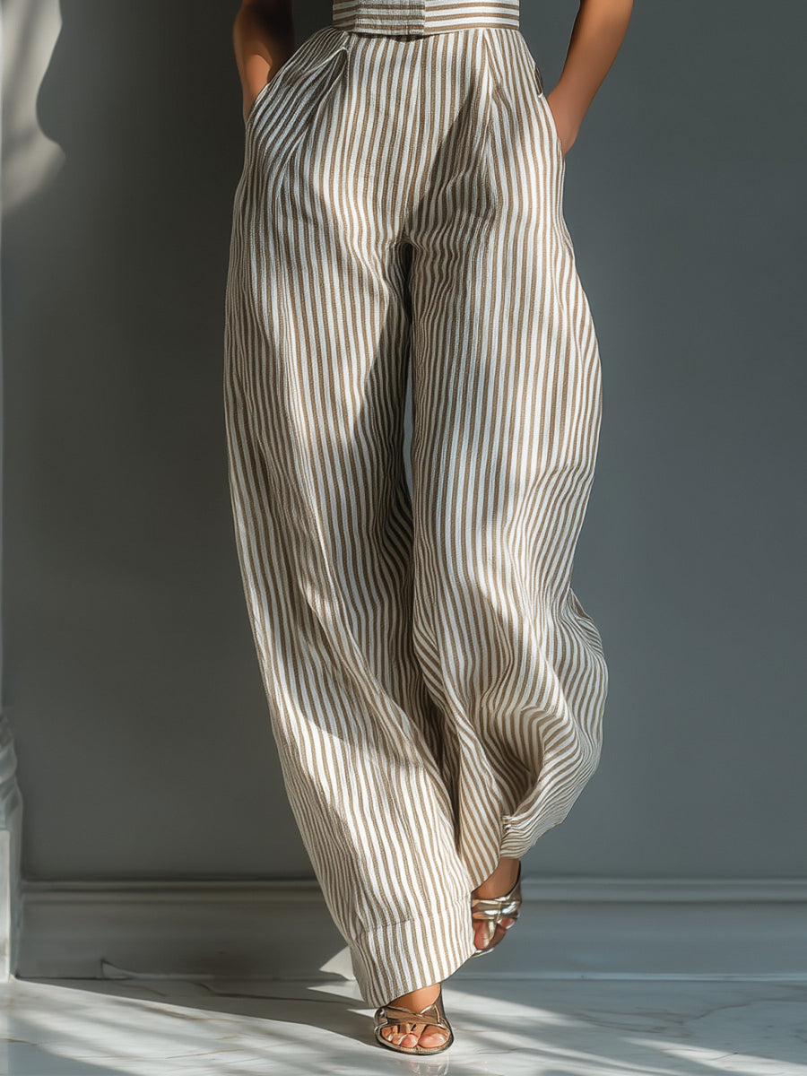 100% polyester Care instructions: Machine wash cold jumpsuit in Khaki with flared silhouette