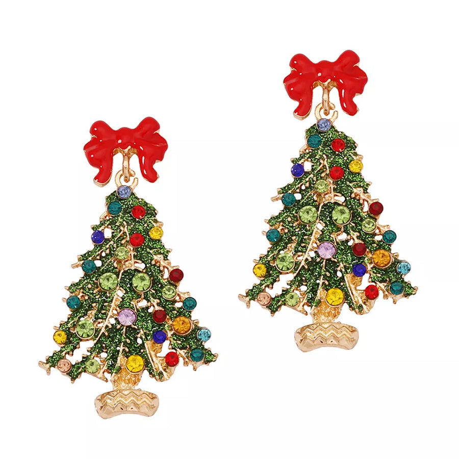 glam earrings in red with n/a