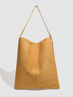 camel handbag with snap and embroidered
