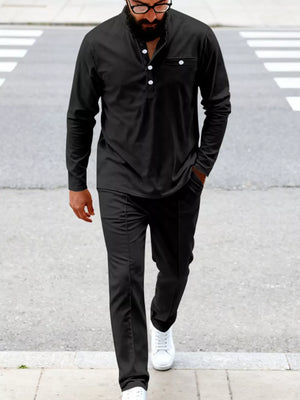 beige regular henley with henley