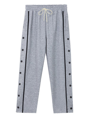 95%polyester,5%spandex Care instructions: Machine wash cold pants in Gray/white with relaxed silhouette