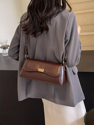dark brown shoulder bag