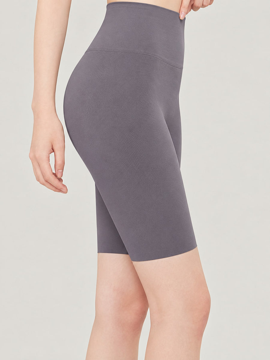 bike shorts in Milk Tea with high-waisted and bermuda