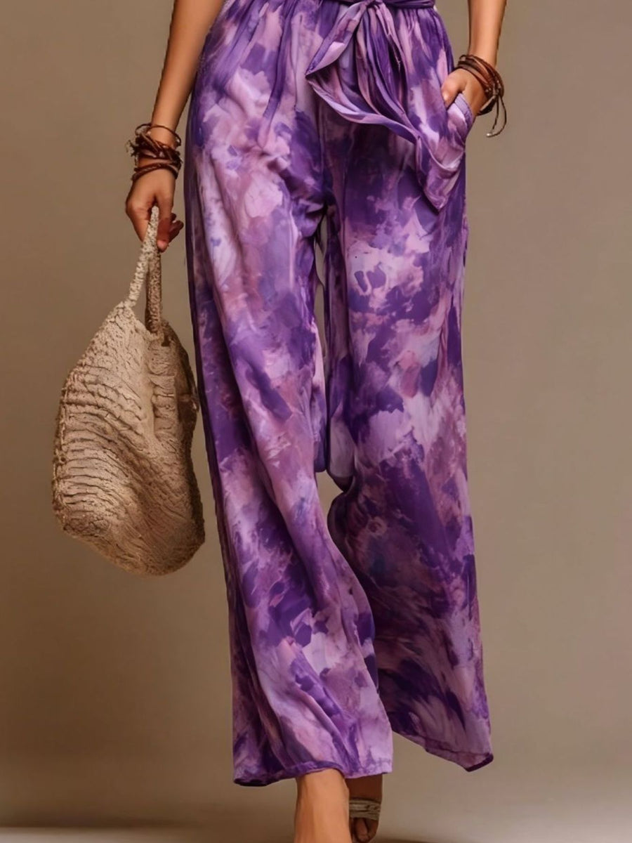 boho jumpsuit in golden yellow with halter