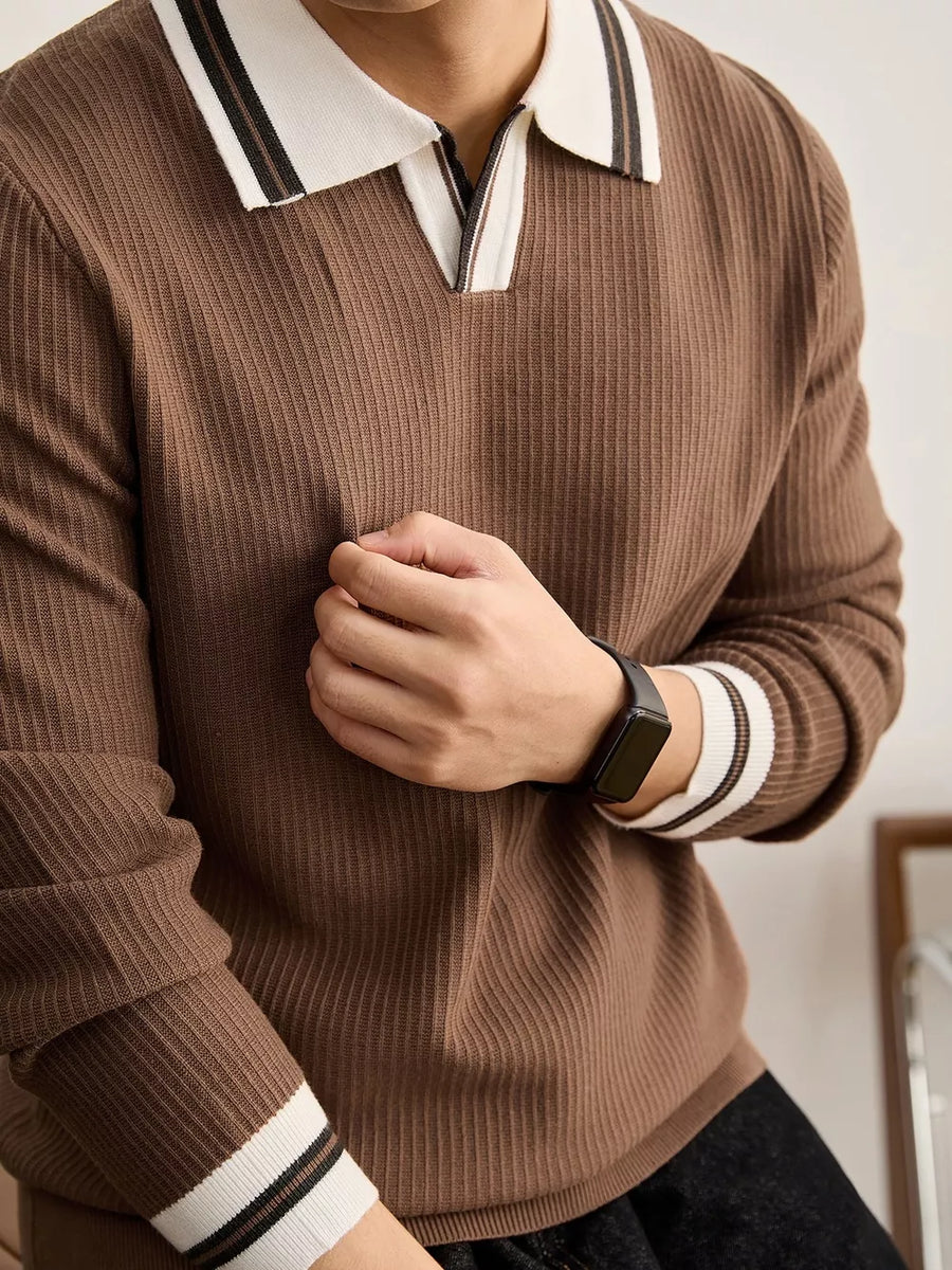 Black pullover sweater with hip-length and pullover