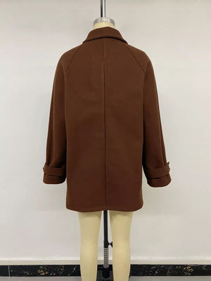 overcoat in Coffee Brown