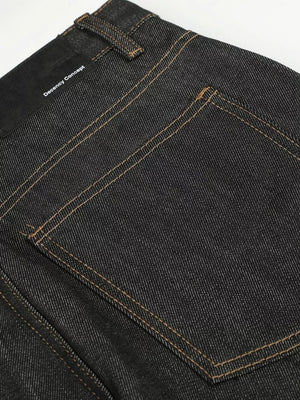 Men S High-waisted Wide-leg Jeans in Black