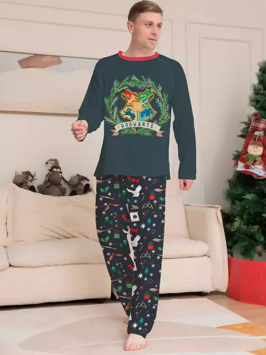 pajama set in Mom with graphic print and long sleeve