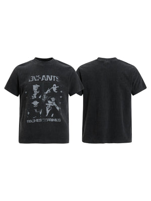 charcoal t-shirt with hip-length and pullover