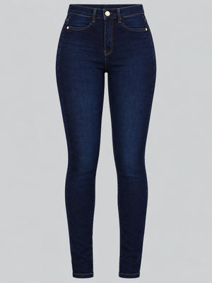 skinny jeans in Light Blue with washed and full-length